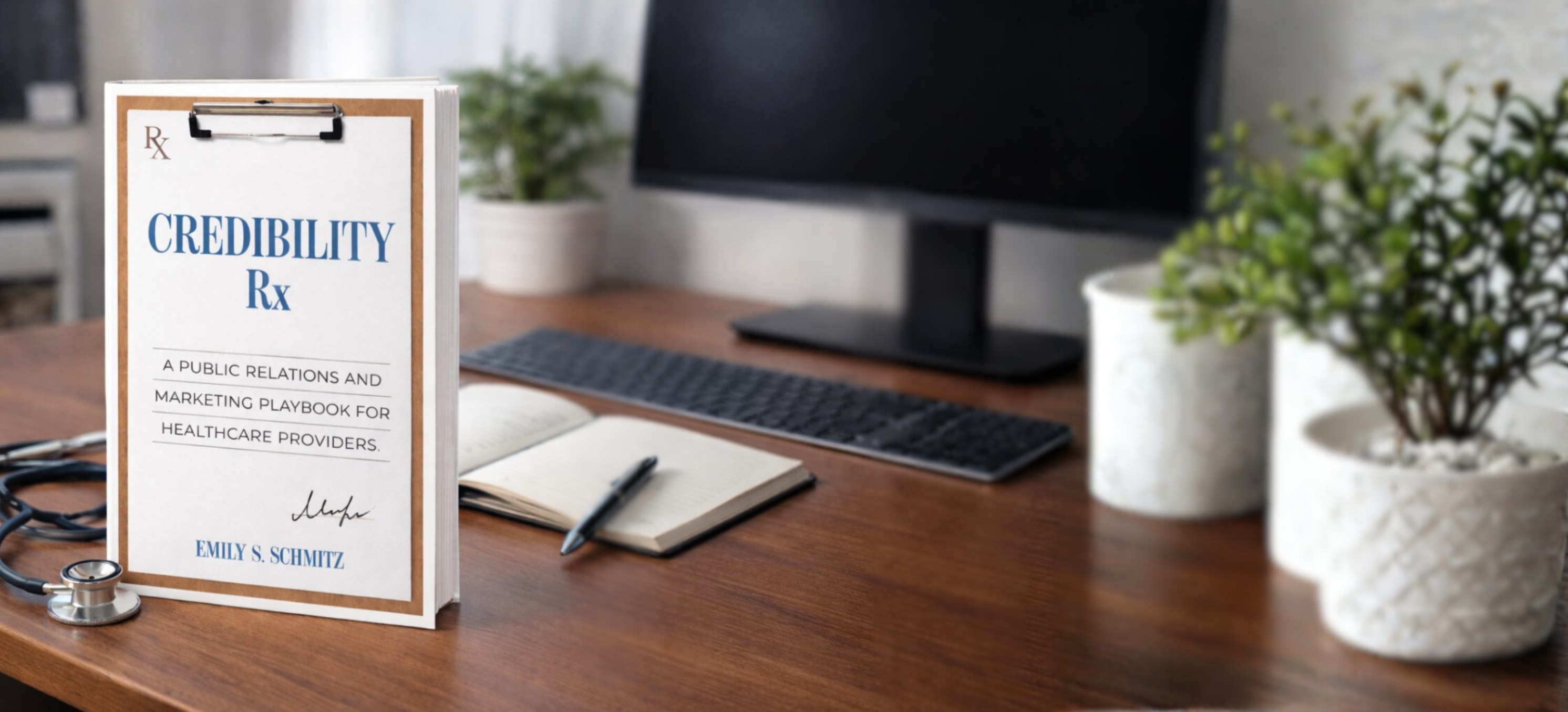 Credibility Rx on a desk